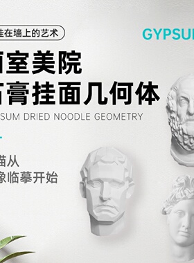 挂墙人物石膏像素描挂面像半面分面贴墙挂像画室环创艺术墙石膏像