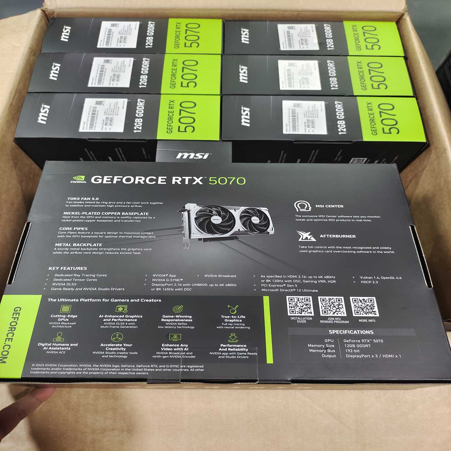 全新微星RTX5070万图师2XOC显卡，12G大显存，双--议价商品 - 图0