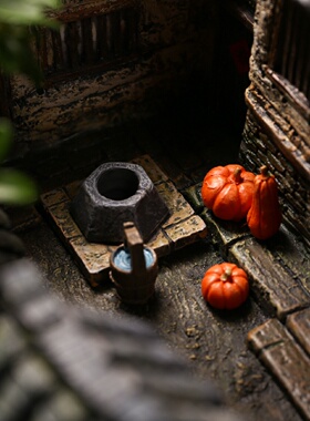 田园风苔藓微景观造景小摆件装饰品山水盆景迷你动物微缩家具模型