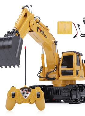 10通大号遥控挖掘机充电动模型液压无线玩具工程车挖土机男孩儿童
