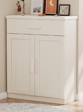 北欧实木鞋柜入户门口两三四门靠墙柜子现代简约客厅隔断玄关柜