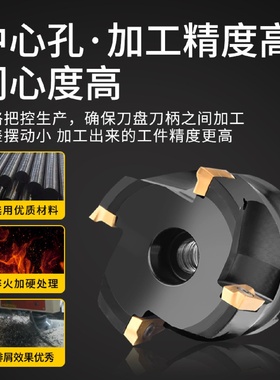 BAP300R直角90度平面盘1135刀片BT40数控铣床75度废角面铣刀盘