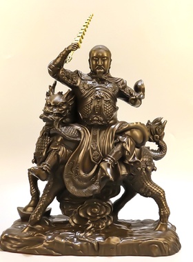 纯铜雷祖雷神摆件九天应元雷声普化天尊神像家居客厅长生南极大帝
