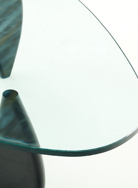 现代极简创意钢化玻璃野口勇茶几简约客厅轻奢圆形家用小户型桌子