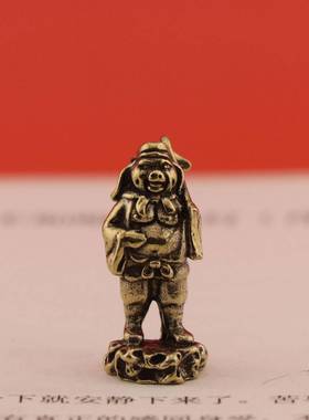 唐僧取经文玩黄铜西游记师徒摆件微景观茶宠桌面摆设工艺品收藏