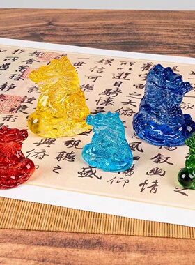 水晶龙摆件家居客厅装饰品摆设十二生肖龙年玄关小摆件开业送礼