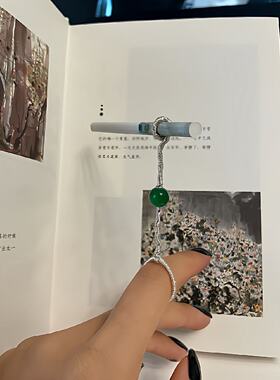 女生烟托戒指烟夹香烟发夹法式复古浪漫拍照氛围感道具轻奢小指环