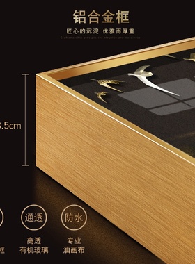 轻奢美式挂画橙色骑马入户玄关装饰画北欧风格现代简约客厅墙壁画