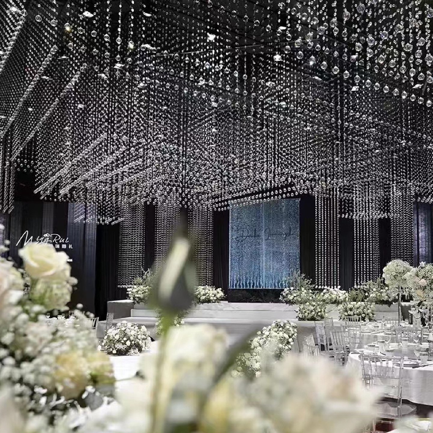 水晶菠萝珠帘婚庆道具婚礼用品舞台吊顶酒店装饰珠串线帘门帘成品,淘宝优惠券,粉丝福利购,淘宝优惠卷