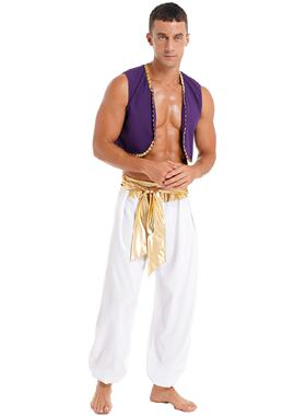 Mens Halloween Costume Mythical Prince Aladin Carnival Carni