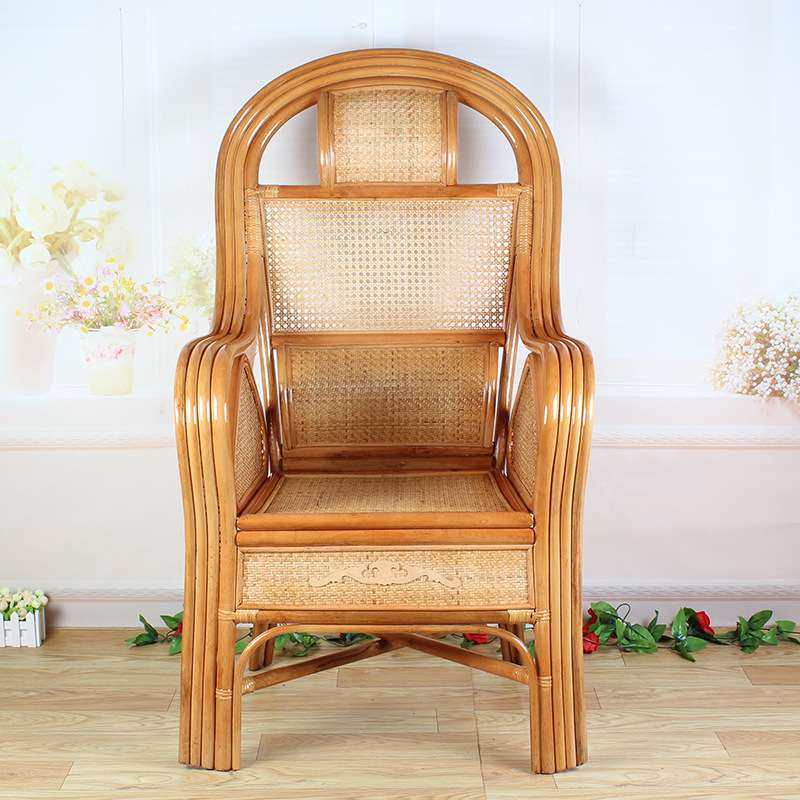 真藤椅子老人单个加粗高靠背办公阳台休闲室内简约家用藤编腾椅子,淘宝优惠券,粉丝福利购,淘宝优惠卷