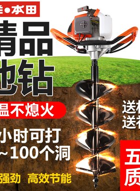 德国进口地钻挖坑机四冲5马力173cc挖树坑机植树机种植机打桩机
