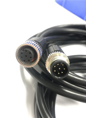 M12连接器防水连接线航空插头航空接线4芯5芯8芯针孔式传感器接头