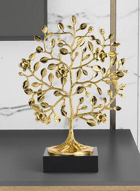 摇钱树发财树摆件轻奢办公室书桌酒柜客厅新家居装饰乔迁开业礼物