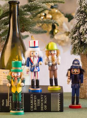 胡桃夹子棒球运动小木偶士兵13cm创意客厅装饰品摆件zaka酒吧挂件