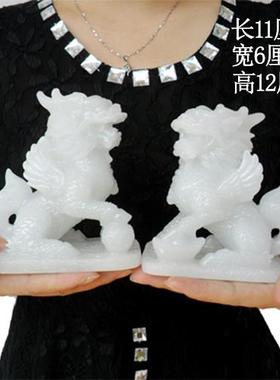 麒麟摆件风水一对大号工艺品摆设店铺客厅仿纯铜器财富麒麟装饰品