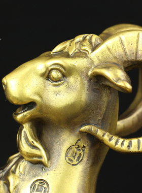 纯铜三羊开泰三阳开泰摆件生肖羊家居装饰品客厅招財鎭宅开业礼品