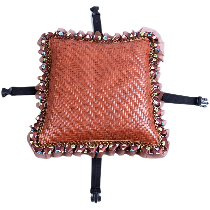 服装厂员工坐垫塑料凳子透气海绵凉垫竹垫藤席坐垫工厂长方形椅垫 - 图3