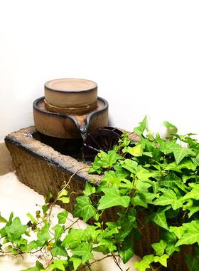 招槽SWN财时来运转磨流水摆件陶瓷水磨石鱼缸石搭配磨盘庭装饰院