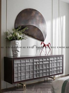 新中式欧式简约几何镂空意境骏马摆件样板房售楼处软装饰品摆设