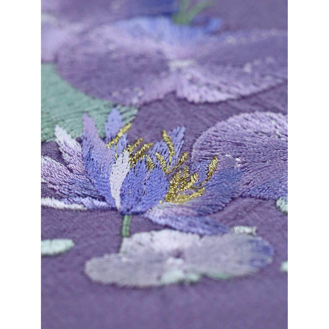 引之紫莲刺绣茶垫棉麻茶席布艺礼品复古茶布中式茶席干泡茶道文艺,淘宝优惠券,粉丝福利购,淘宝优惠卷