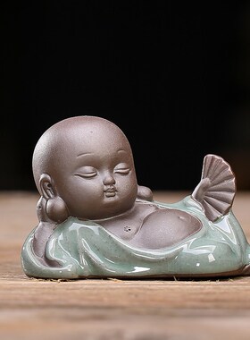 陶瓷人物李白古风田园摆件 禅意盆景造景 中式客厅迷你装饰小摆件