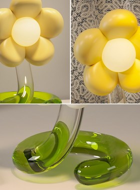 轻奢花朵小夜灯床头台灯装饰摆件乔迁新居搬家礼物实用礼品高级感