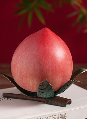 铜韵堂寿桃摆件祝寿礼品送老人长辈生日礼物大蟠桃装饰物铜工艺品