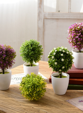 北欧家居客厅盆栽摆件创意桌面酒柜装饰品客厅假花植物房间小摆设