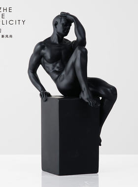 现代抽象雕塑人物装饰品样板房茶几酒柜客厅卧室书柜小摆件