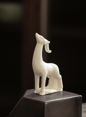 晟初陶瓷迷你小鹿小号创意动物室内微景观盆景艺装饰品