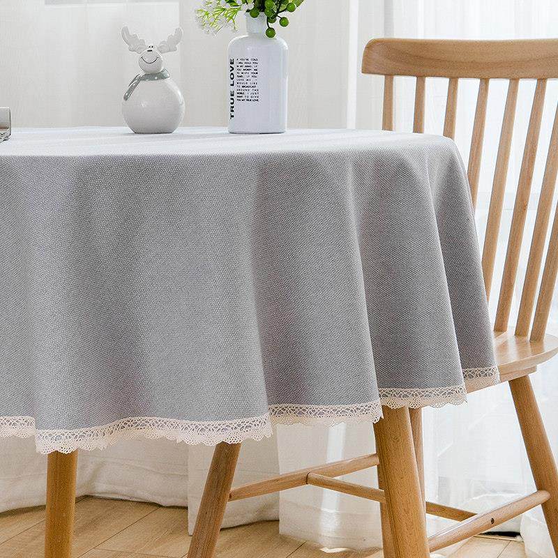 纯色棉麻布艺圆形桌布加厚大圆桌台布现代简约餐桌布茶几盖巾净色,淘宝优惠券,粉丝福利购,淘宝优惠卷