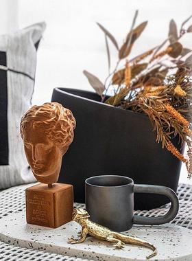 轻奢现代小户型客厅茶几边几摆件售楼处样板间餐桌软装组合套装