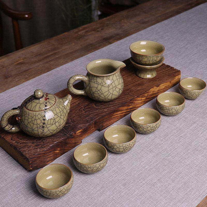 龙泉唐宫青瓷中式陶瓷功夫茶具整套茶杯西施壶茶具送礼礼盒套组,淘宝优惠券,粉丝福利购,淘宝优惠卷