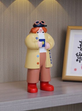 面包人潮玩放松生活解压咖啡馆氛围软装微笑爱治愈系装饰品