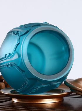 古法琉璃供水杯供佛杯 佛前 观音家用净水杯 佛堂水杯圣水杯摆件