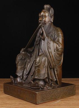 纯铜张天师像摆件张道陵祖师爷家居客厅办公室工艺品摆设佛堂供奉