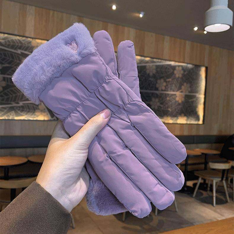 韩版冬天保暖触屏学生女加厚棉羽绒骑车防寒可爱滑雪手套防风加绒,淘宝优惠券,粉丝福利购,淘宝优惠卷