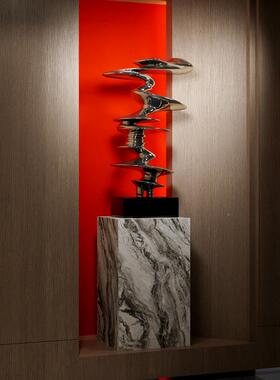 抽象雕塑摆玻璃纤别维墅客厅酒店大堂艺DS-2024-术高感样板间级落