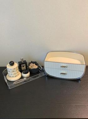 奢玄关收盒高级感入户钥匙收纳托盘摆置物架1带件抽屉轻高档简纳