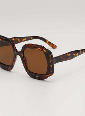 新款潮流多边形撞色时尚墨镜复古百搭ins风装饰遮阳防晒太阳镜