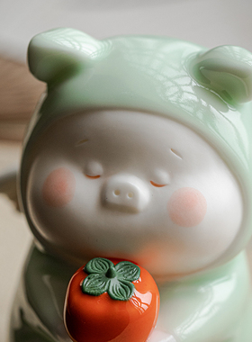 久造诸事大吉陶瓷猪小客厅招财家居装饰工艺品礼品