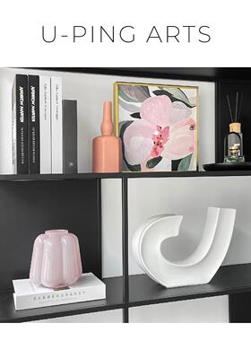 现代简约样板间软装饰品书柜家居摆件相架香薰首饰盒组合ZH3631