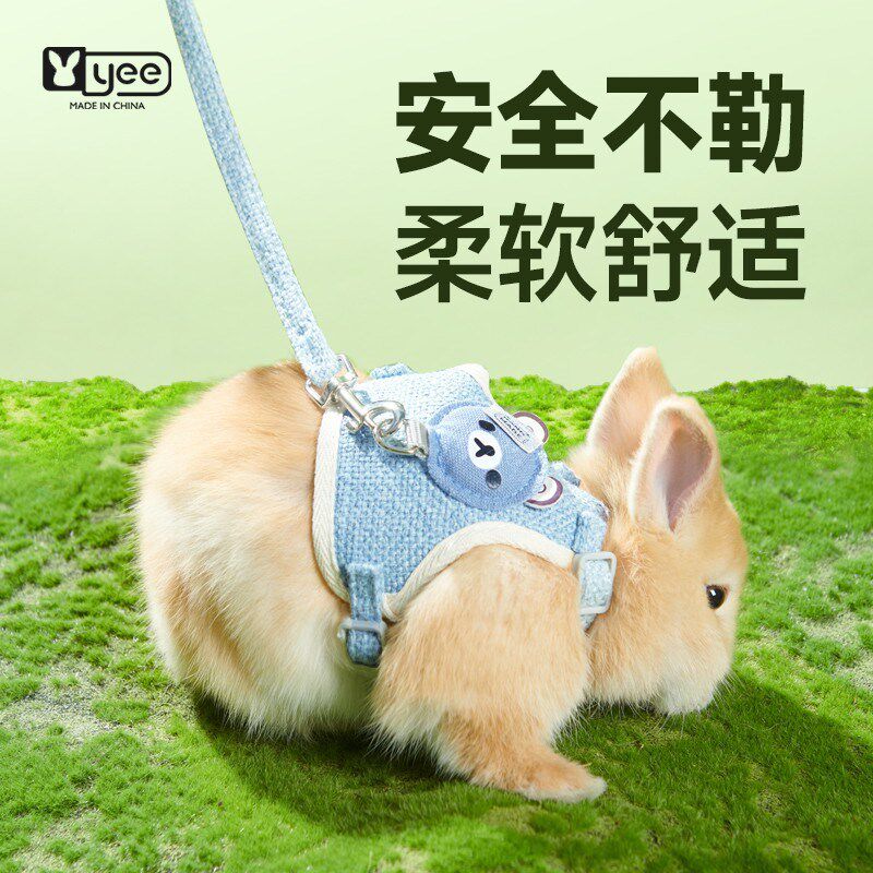 兔兔牵引绳可调节防挣脱兔绳宠物兔子防咬可爱风溜外出专用兔绳,淘宝优惠券,粉丝福利购,淘宝优惠卷