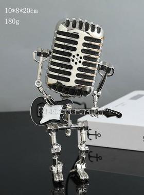 工业风机器人摆件电脑桌面