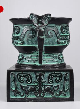 彷古青铜武王方利簋盆蒸锅甗春秋敦圆豆摆件伯矩鬲灶西周簠食器