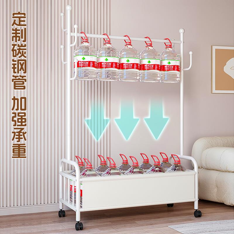 衣帽架落地卧室挂衣架可移动家用室内衣服收纳脏衣篓置物晾衣架子 - 图3