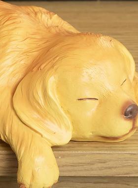 慧心巧聚睡觉狗摆件玄关客厅书柜稳定情绪小摆设生日礼物乔迁礼品