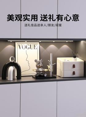 入户玄关装饰摆件暴力熊钥匙收纳轻奢高档客厅软装饰品电视柜鞋柜