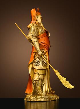 黄铜关公摆件2207154武司财关二爷铜像客厅家用供关羽武神圣公奉